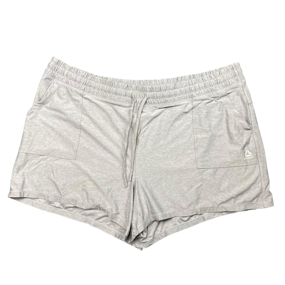 Reebok 3XL Gray Knit Athletic Shorts Plus Size Loungewear Gym Active Workout